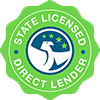 green state licensed direct lender badge