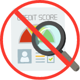 No hard credit check icon