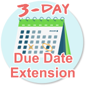 3-day due date extension
