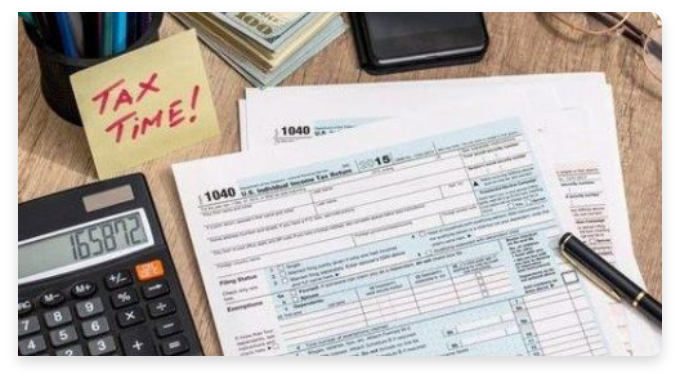 tax papers being filled out for tax season