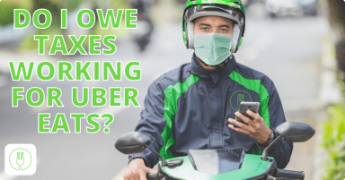 man wearing mask while wearing moped to deliver food