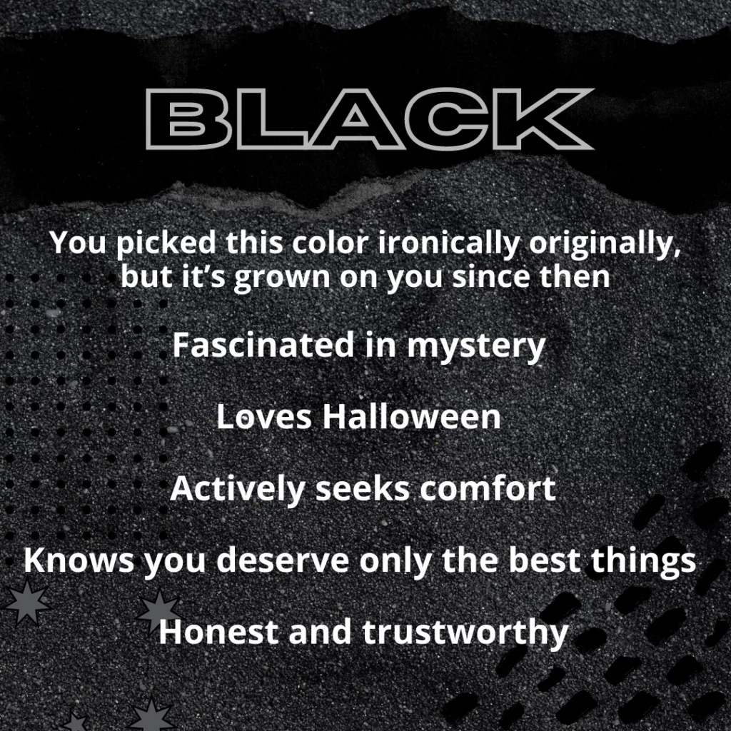 Black Personality: What Your Favorite Color Says About You - Color