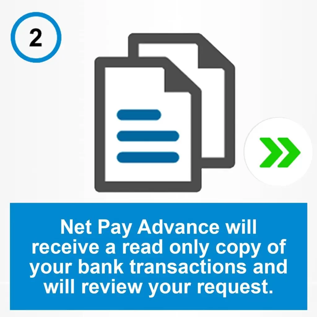 step two for instant bank verification in Net Pay Advance portal