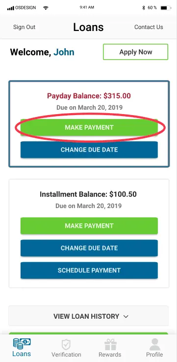 How to make a payment Net Pay Advance app