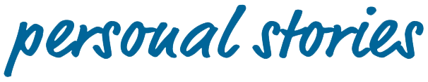 personal stories cursive header
