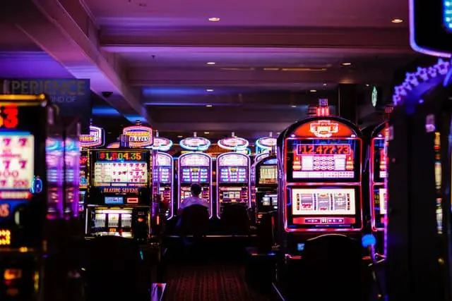 Casino floor with slot machines