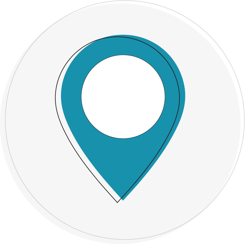 Location Icon in a gray circle