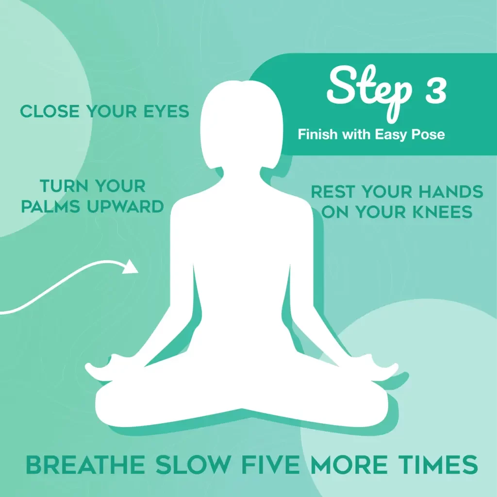 Graphic of easy yoga pose