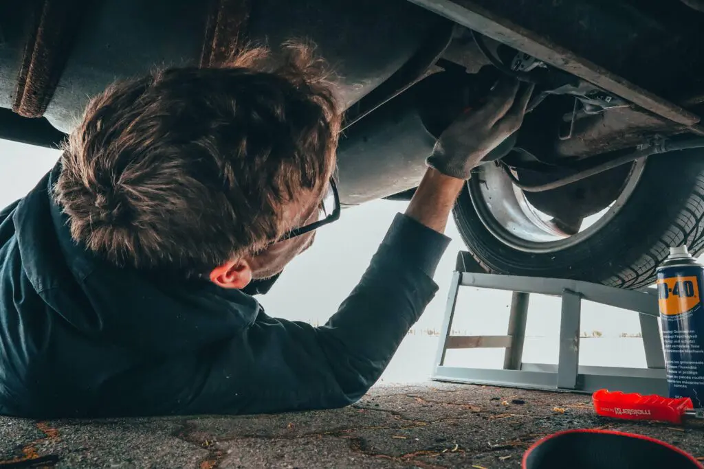 Image of car being repaired