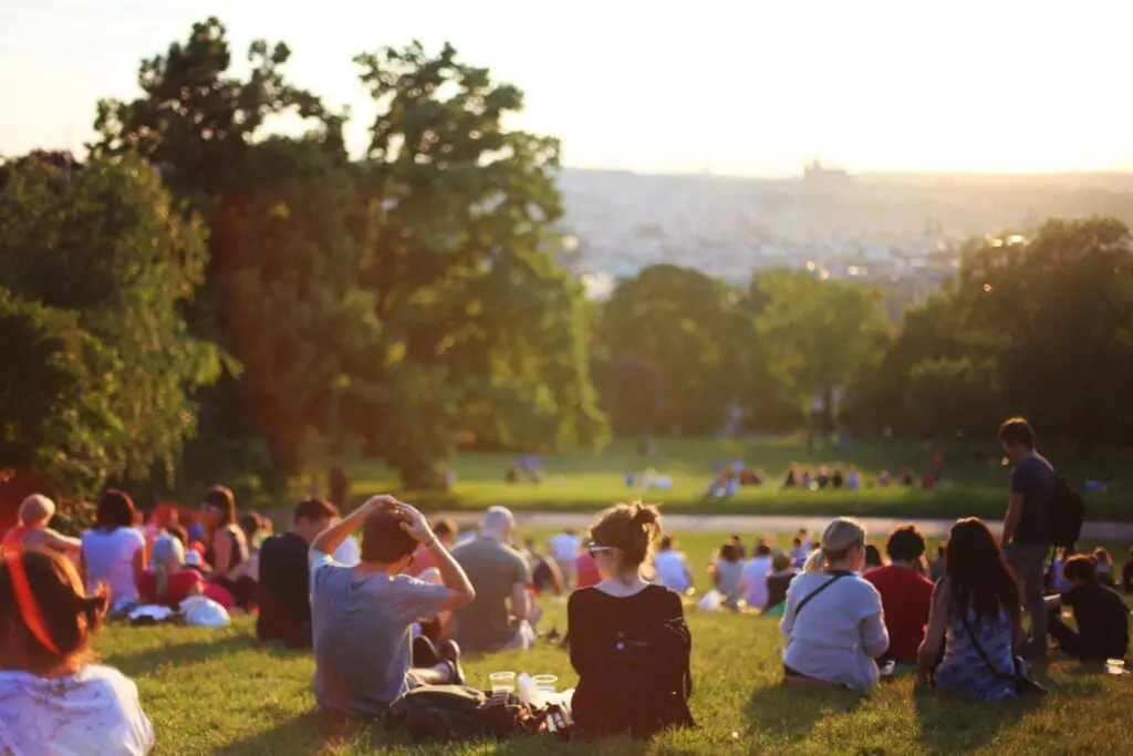 Image of people in local park