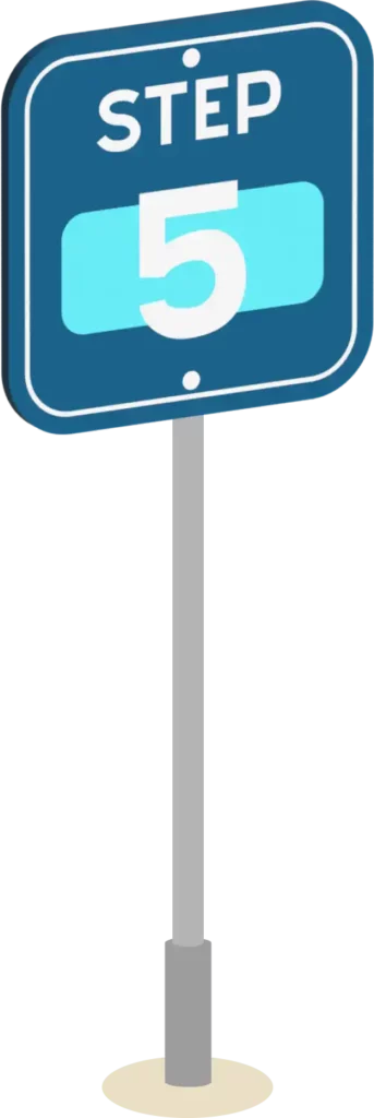 Step 5 mobile Sign