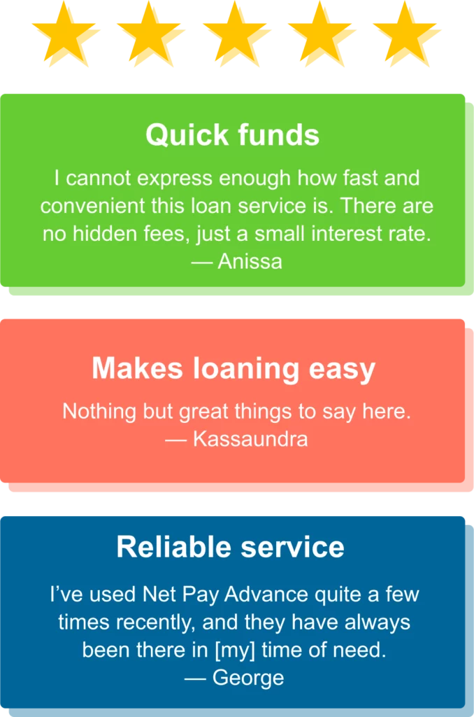 A series of reviews from TrustPilot from Anissa, Noelia R and Shanani B