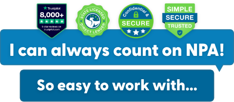 Images with Net Pay Badges that says 'I can always count on NPA! So easy to work with...'