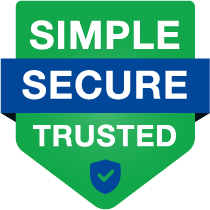 simple, secure, and trusted badge