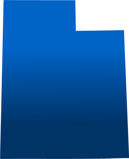 Shape of Utah colored blue