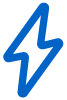blue lightning bolt icon