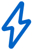 blue lightning bolt icon