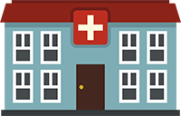 Graphic of blue car having its back tire changed